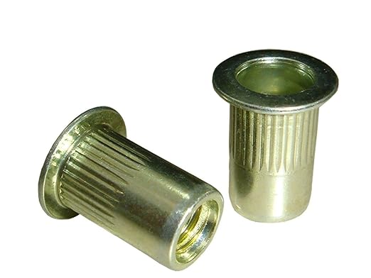 5/16-18 X .150 - .312 LARGE FLANGE KNURLED THIN WALL RIET NUT ZINC (A-L STYLE)RL-S3T-51618-150 50 B